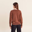 Pull manches longues marron femme
