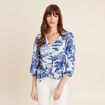 Blouse manches 3/4 blanc femme