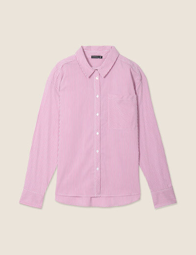 Chemise manches longues rose femme