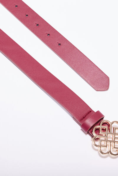 Ceinture large avec boucle rose framboise femme