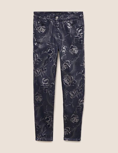 Pantalon magique Le L&eacute;ger enduit bleu femme