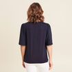 T-shirt manches courtes bleu foncé femme