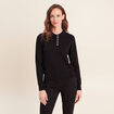 Polo noir femme