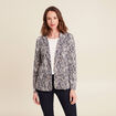 Veste cintrée col châle beige femme