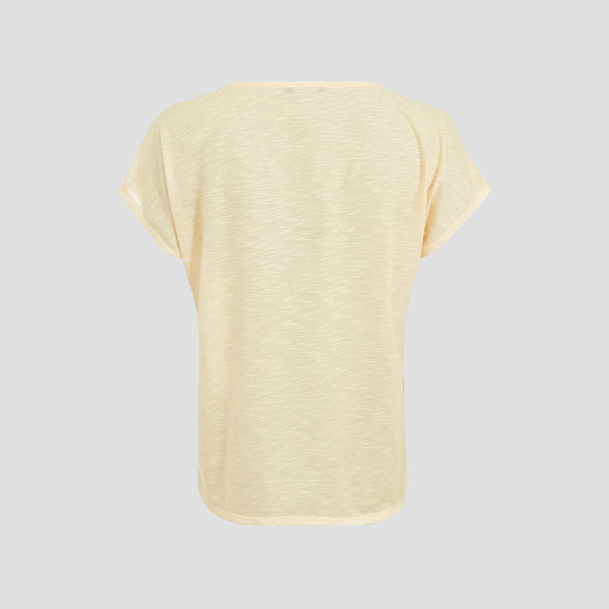 T-shirt manches courtes jaune clair femme