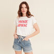 T-shirt manches courtes ecru femme