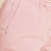 Pantacourt large taille haute rose pastel femme