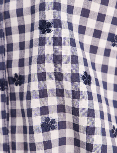 Chemise nou&eacute;e bleu femme