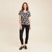 T-shirt manches courtes noir femme