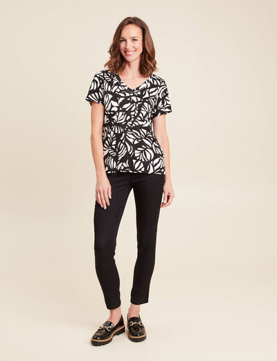 T-shirt manches courtes noir femme