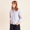 Chemise manches 3/4 bleu femme
