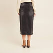 Jupe crayon en jean denim gris femme