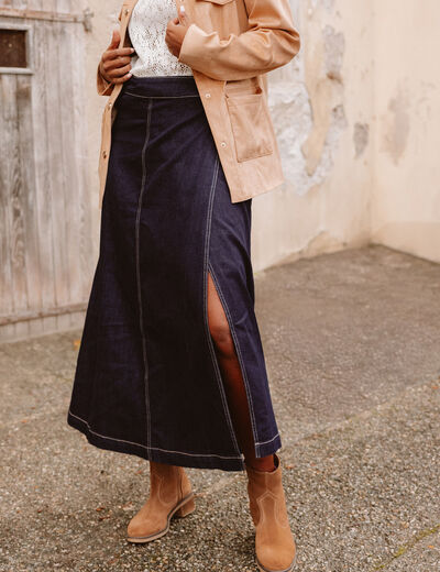 Vintage jupe plissée midi bleue pour femme taille M/38 jupe