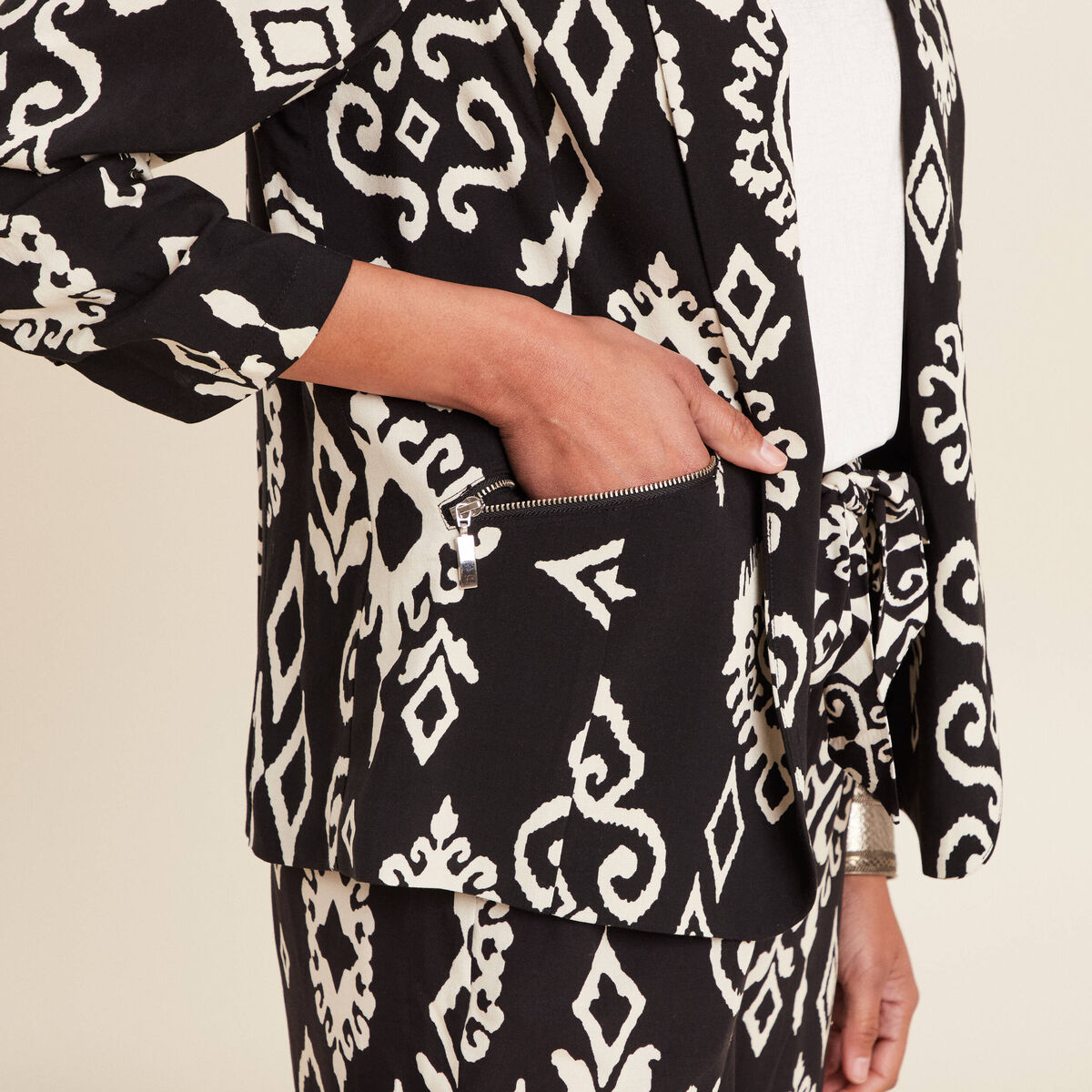 Veste esprit tailleur noir femme
