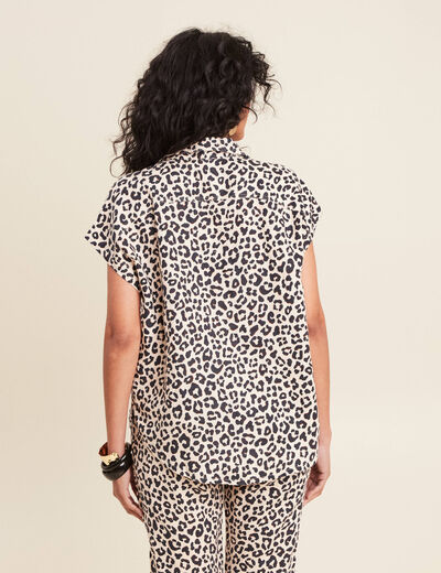Chemise sans manches sable femme