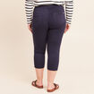 Pantacourt magique Le L&eacute;ger coupe droite bleu marine femme