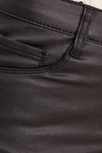 Pantalon magique ajusté noir femme