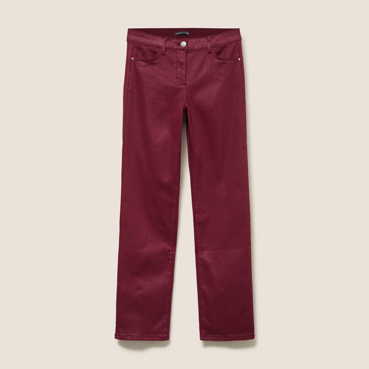 Pantalon magique L'Unique effet brillant bordeaux femme