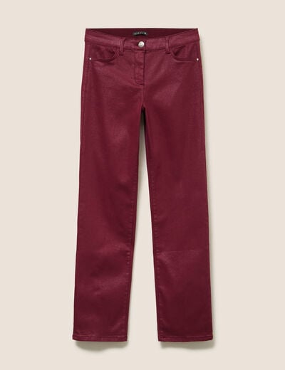 Pantalon magique L'Unique effet brillant bordeaux femme