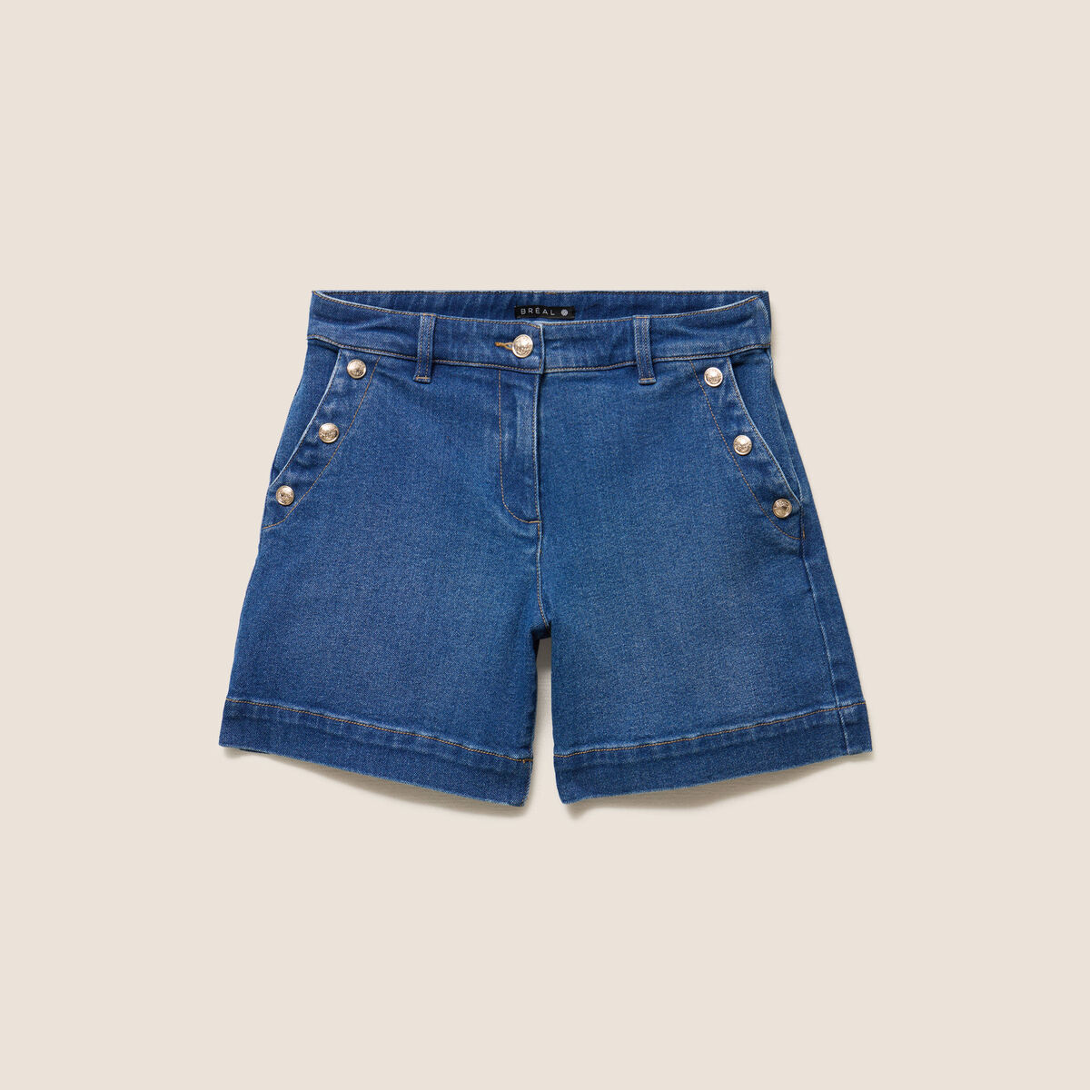 Short en jean denim stone femme