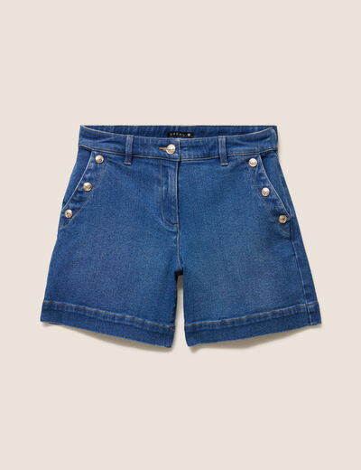 Short en jean denim stone femme