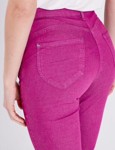 Pantacourt magique Le L&eacute;ger coupe droite mauve femme