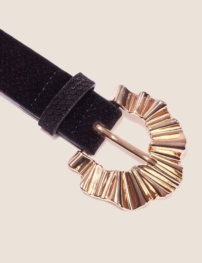 Ceinture velours noir femme