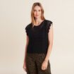 Débardeur macramé noir femme