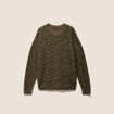 Pull droit col rond manches longues vert femme