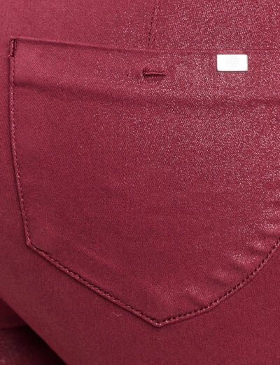 Pantalon magique L'Unique effet brillant bordeaux femme