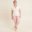 Jean carotte 7/8ème rose pastel femme