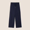 Pantalon large 7/8ème bleu foncé femme