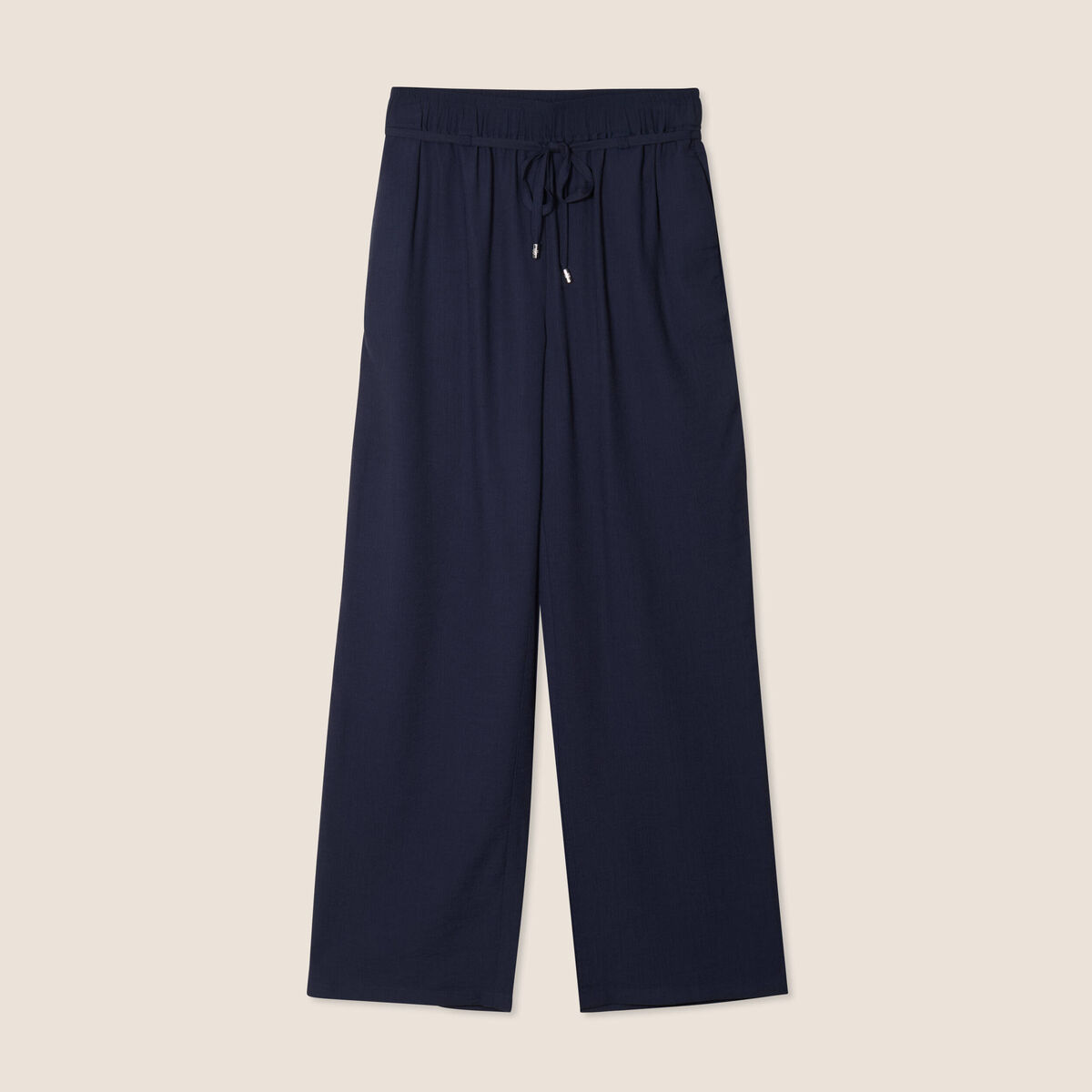 Pantalon large 7/8ème bleu foncé femme