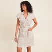 Robe droite zippée blanc femme