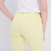 Pantalon chino droit jaune pastel femme