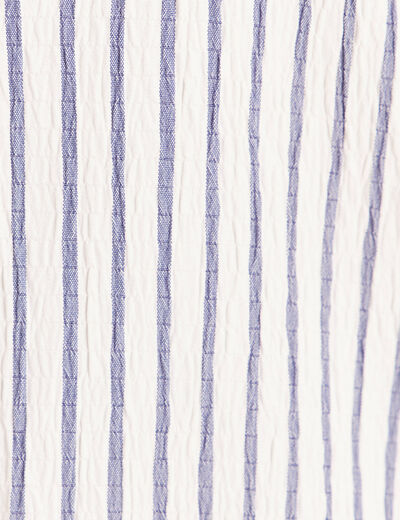Chemise fluide manches longues bleu femme