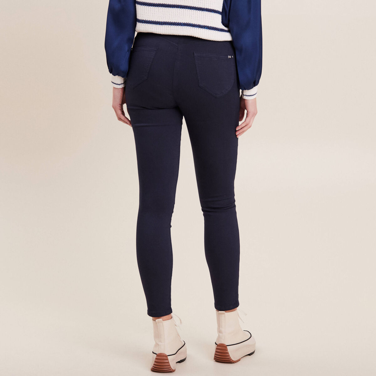 Pantalon magique Le L&eacute;ger coupe ajust&eacute;e bleu marine femme