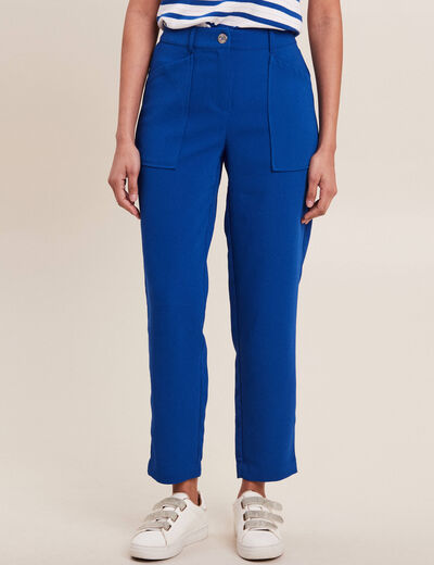 Pantalon urbain 7/8ème bleu electrique femme