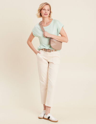 T-shirt manches courtes vert clair femme