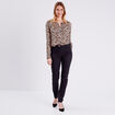 Blouse manches longues beige femme