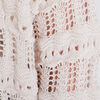 Gilet manches longues ajoure ecru femme