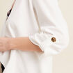 Veste esprit tailleur cascade ecru femme