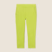 Pantacourt ajust&eacute; taille haute vert anis femme
