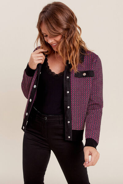 Gilet manches longues noir femme
