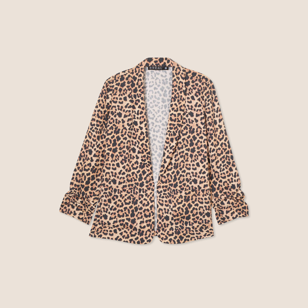 Veste esprit tailleur sable femme