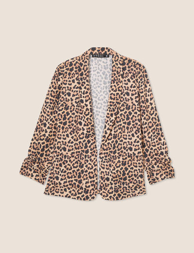 Veste esprit tailleur sable femme