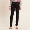 Pantalon droit taille haute noir femme