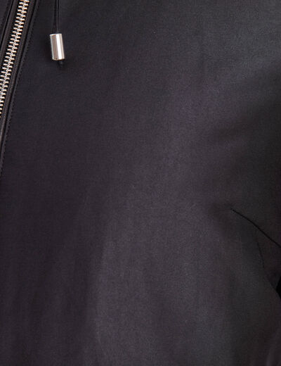 Parka r&eacute;versible &agrave; capuche noir femme