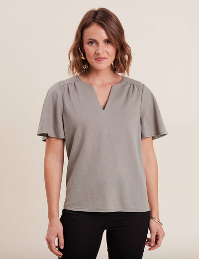 T-shirt manches courtes vert clair femme