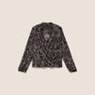 T-shirt cache-c&oelig;ur noir femme